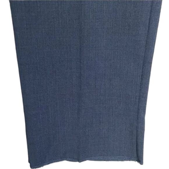 Armani Exchange Men's 38W Dress Pant Flat Front Raw Hem Stretch Wool Blue NEW - Picture 12 of 12